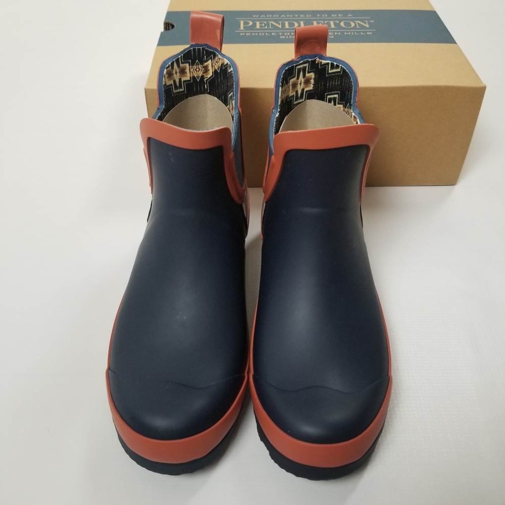 Pendleton Sierra Ridge Chelsea Rubber Rain Boots Waterproof Navy Size 8 NIB - Picture 5 of 11